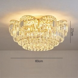 Plafoniera decorativa in cristallo di lusso con montaggio a filo