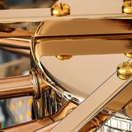 Lampada da soffitto in cristallo con paralume in conchiglia di cristallo e decorazione rotonda a filo