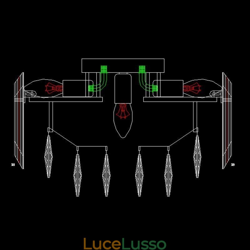 Lampada da soffitto in cristallo semplice e moderna, rotonda, montaggio a filo, luce decorativa