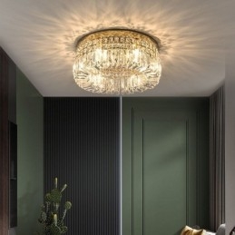 Moderna ed elegante plafoniera in cristallo a filo