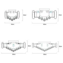 Plafoniera in cristallo rotonda a filo in stile europeo