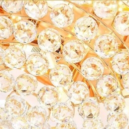 Plafoniera in cristallo rotonda a filo in stile europeo