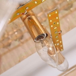 Plafoniera in cristallo rotonda a filo in stile europeo