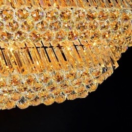 Lampadario moderno a tre livelli in cristallo a filo