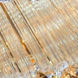Lampadario di cristallo quadrato europeo a filo