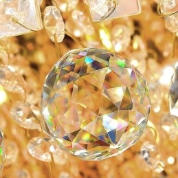 Lampadario di cristallo quadrato europeo a filo
