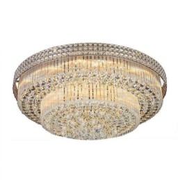 Lampadario moderno in cristallo rotondo montato a filo