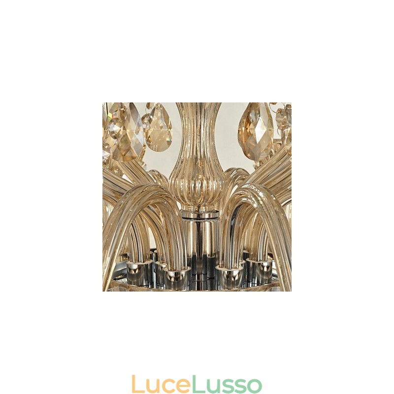 Lampadario moderno in cristallo contemporaneo