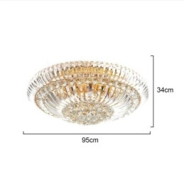 Moderna semplice illuminazione rotonda in cristallo montata a filo