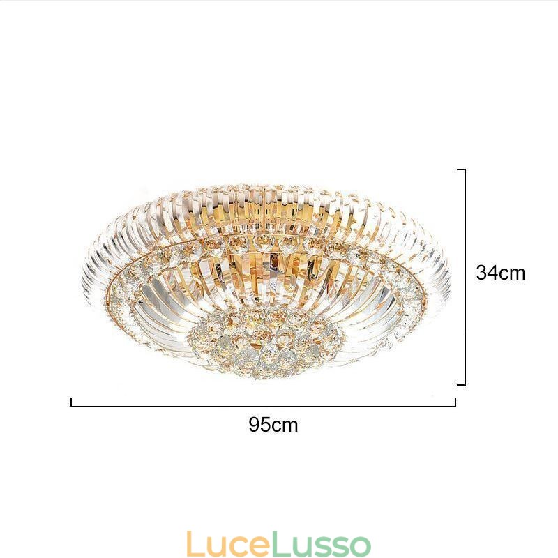 Moderna semplice illuminazione rotonda in cristallo montata a filo