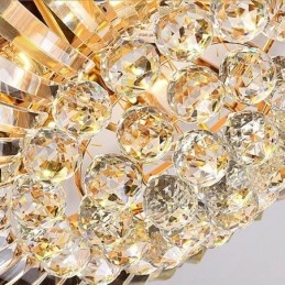 Moderna semplice illuminazione rotonda in cristallo montata a filo