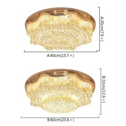 Plafoniera in cristallo a filo contemporanea, illuminazione rotonda di lusso