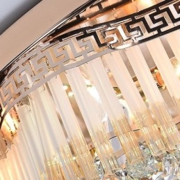 Plafoniera in cristallo a filo contemporanea, illuminazione rotonda di lusso