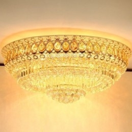 Plafoniera moderna semplice in cristallo a filo, illuminazione rotonda creativa
