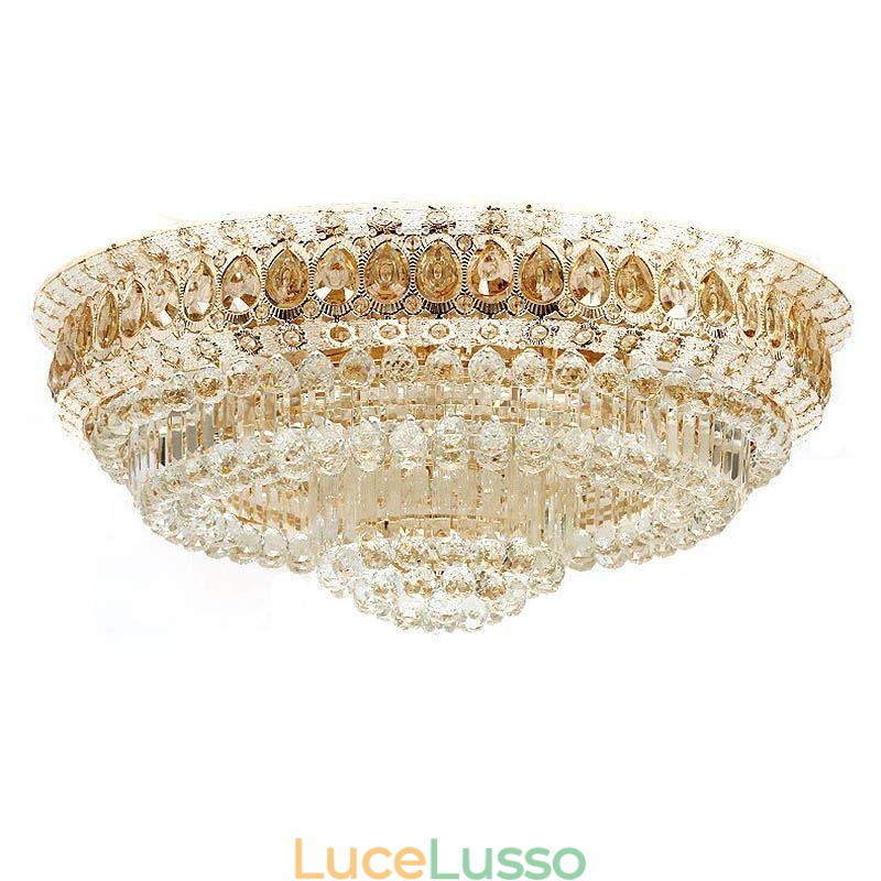 Plafoniera moderna semplice in cristallo a filo, illuminazione rotonda creativa