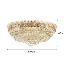 Plafoniera moderna semplice in cristallo a filo, illuminazione rotonda creativa