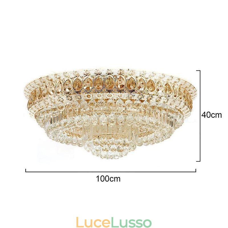 Plafoniera moderna semplice in cristallo a filo, illuminazione rotonda creativa