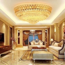 Plafoniera moderna semplice in cristallo a filo, illuminazione rotonda creativa