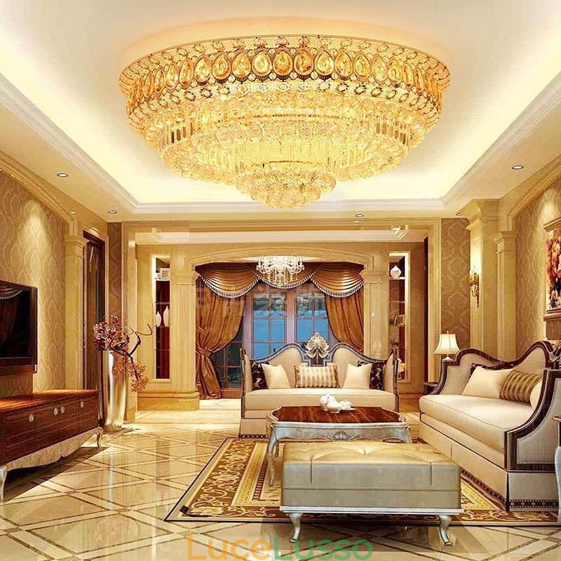 Plafoniera moderna semplice in cristallo a filo, illuminazione rotonda creativa