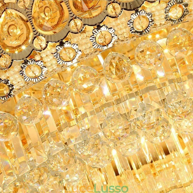 Plafoniera moderna semplice in cristallo a filo, illuminazione rotonda creativa