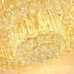 Plafoniera moderna semplice in cristallo a filo, illuminazione rotonda creativa