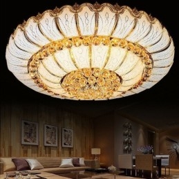 Lampada da soffitto in cristallo a filo semplice e contemporanea, rotonda