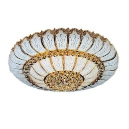 Lampada da soffitto in cristallo a filo semplice e contemporanea, rotonda