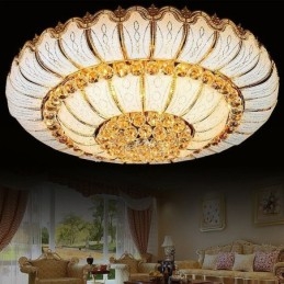 Lampada da soffitto in cristallo a filo semplice e contemporanea, rotonda