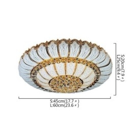 Lampada da soffitto in cristallo a filo semplice e contemporanea, rotonda