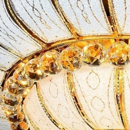 Lampada da soffitto in cristallo a filo semplice e contemporanea, rotonda