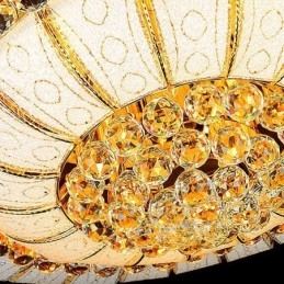 Lampada da soffitto in cristallo a filo semplice e contemporanea, rotonda