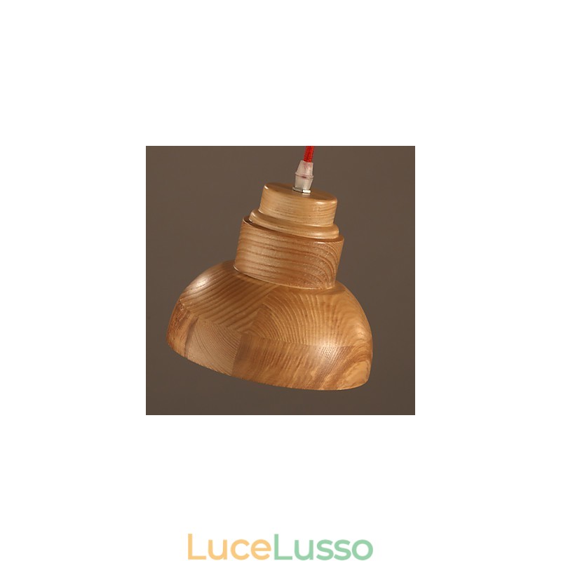 Lampadario Mini Stile Tradizionale Classico Legno Bambù