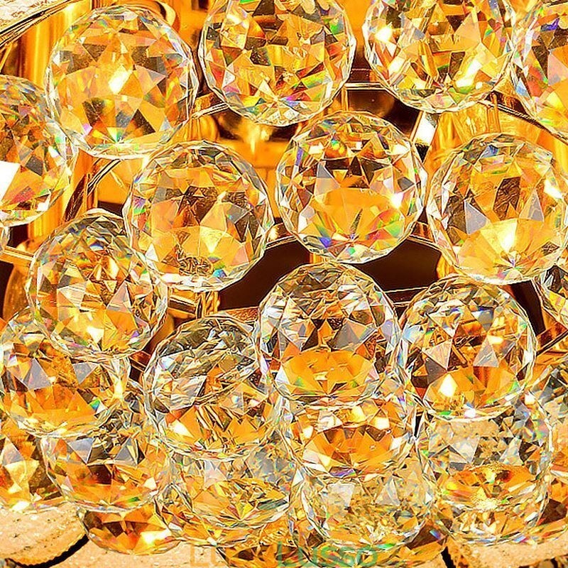 Lampada da soffitto in cristallo a filo semplice e contemporanea, rotonda
