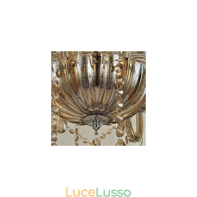 Lampadario moderno in cristallo contemporaneo