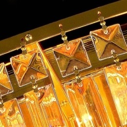 Plafoniera in cristallo a filo, illuminazione rotonda europea
