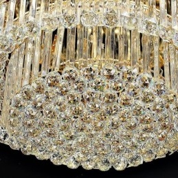 Lampada da soffitto in cristallo, moderna, semplice, rotonda, montaggio a filo