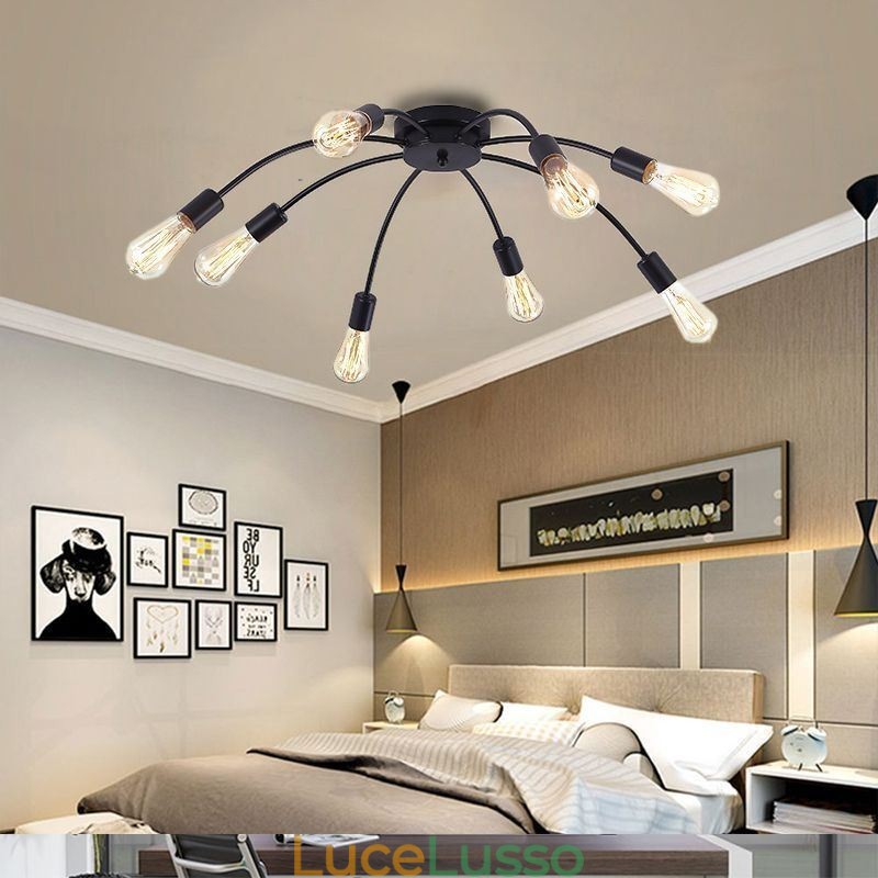 Lampada da soffitto Spider Lampada da pranzo classica antica da soffitto a filo 8 10 bracci