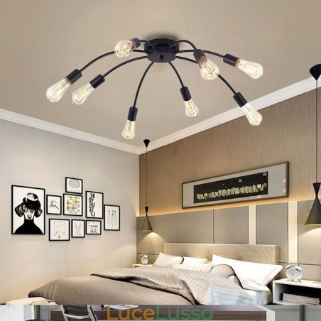 Lampada da soffitto Spider Lampada da pranzo classica antica da soffitto a filo 8 10 bracci Lampada da soffitto Spider Lampada da pranzo classica antica da soffitto a filo 8 10 bracci