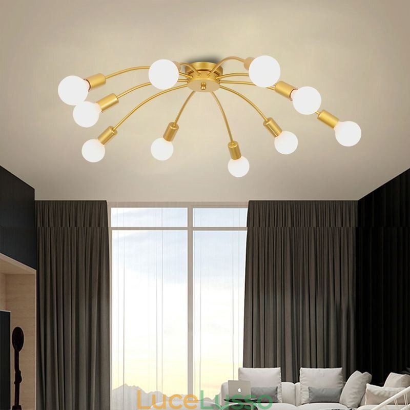 Lampada da soffitto Spider Lampada da pranzo classica antica da soffitto a filo 8 10 bracci