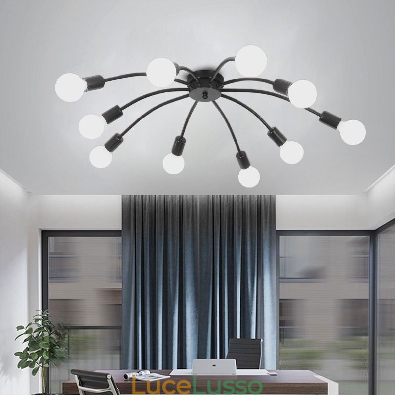 Lampada da soffitto Spider Lampada da pranzo classica antica da soffitto a filo 8 10 bracci