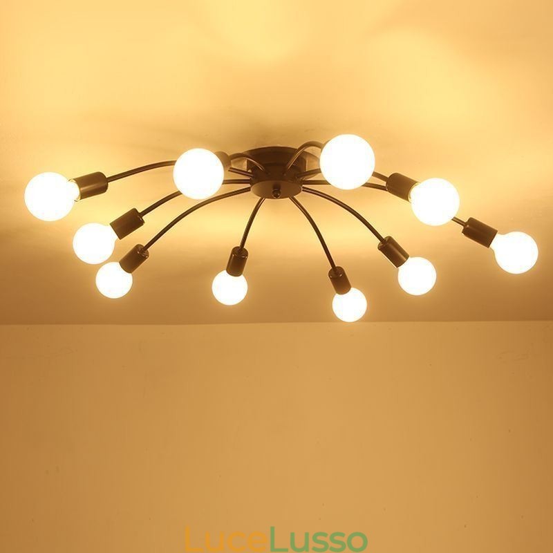 Lampada da soffitto Spider Lampada da pranzo classica antica da soffitto a filo 8 10 bracci