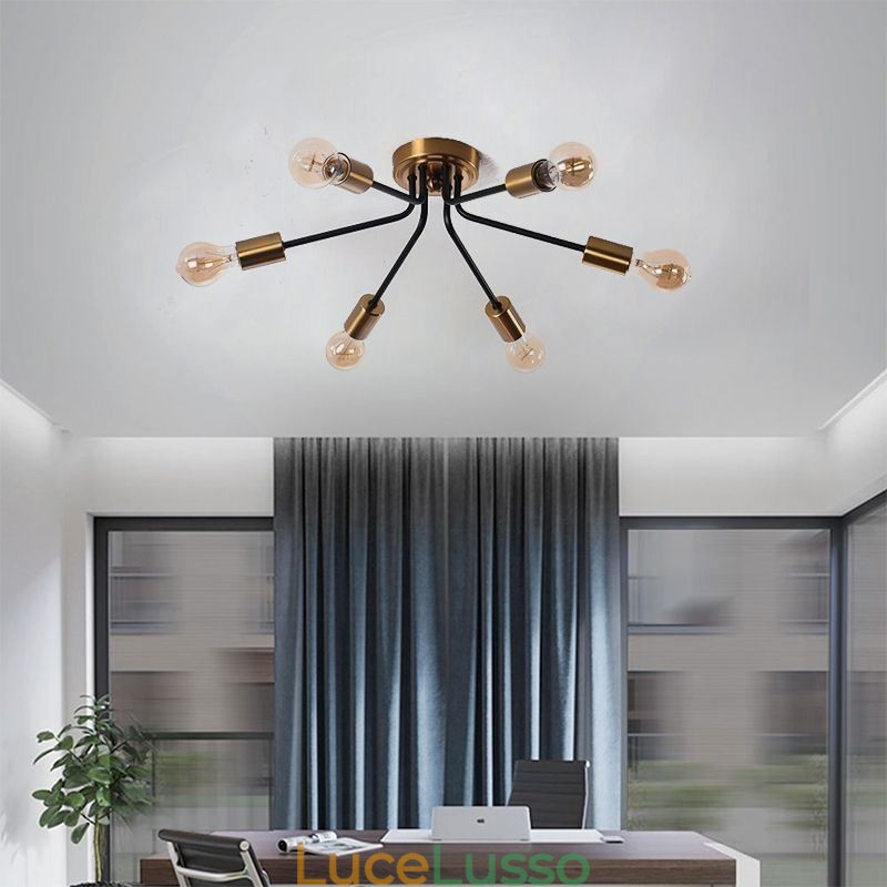 Lampadario Sputnik 6 luci semi-incasso da soffitto