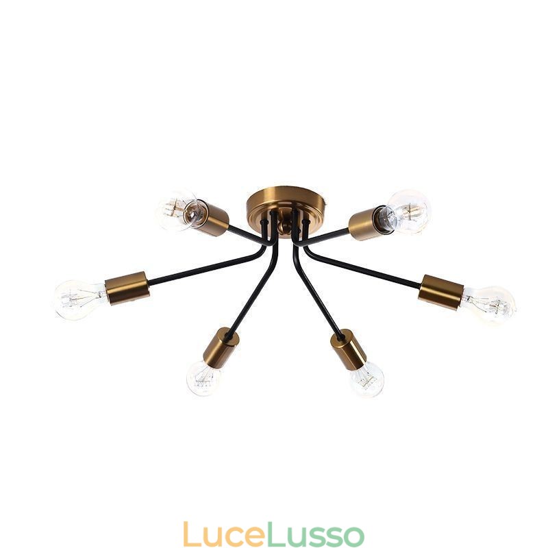 Lampadario Sputnik 6 luci semi-incasso da soffitto