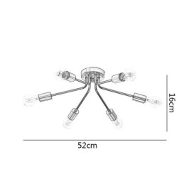 Lampadario Sputnik 6 luci semi-incasso da soffitto