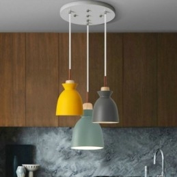 Lampada a sospensione Nordic Simple Macaron in ferro Arti Three Lights