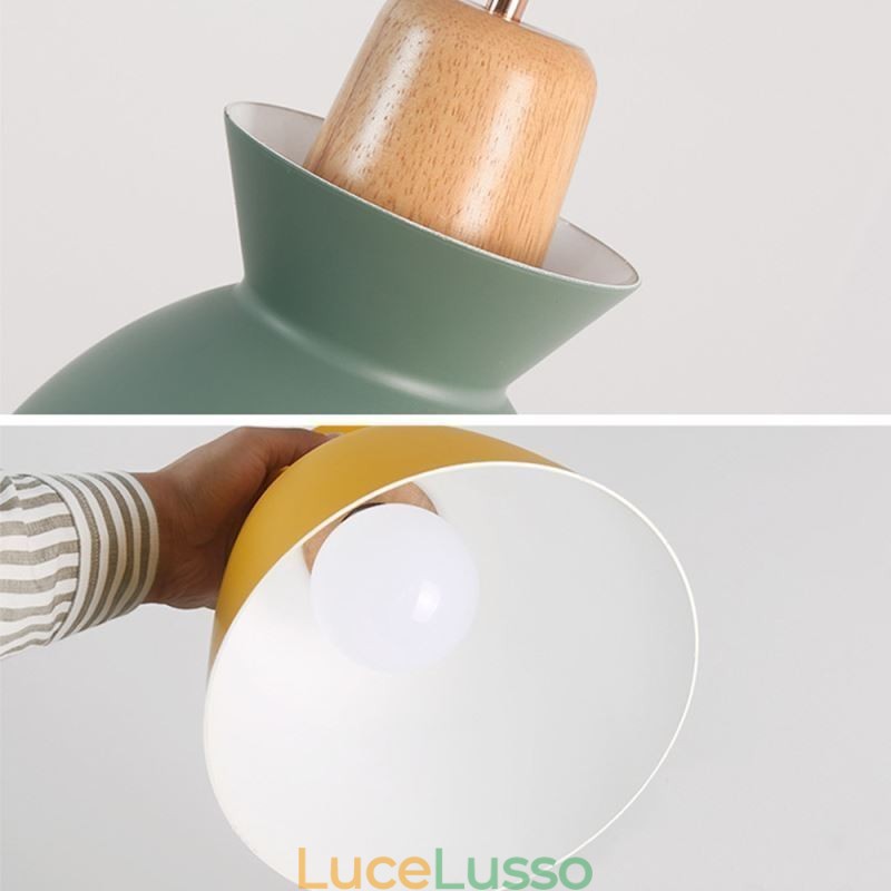 Lampada a sospensione Nordic Simple Macaron in ferro Arti Three Lights