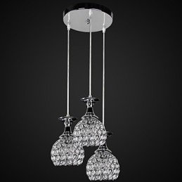 Lampadario di cristallo moderno contemporaneo in metallo