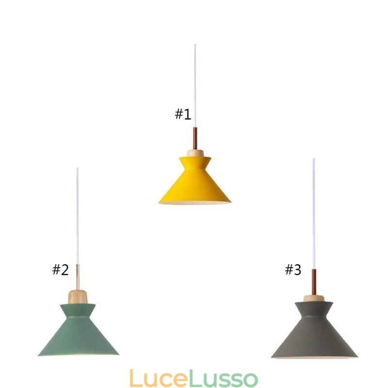 Illuminazione a sospensione a 3 luci Nordic Macaron Island, semplice ferro Arti, tre luci