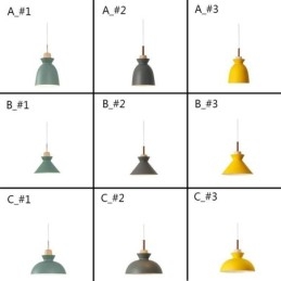 Lampada a sospensione Macaron Nordic Simple Iron Arti Three Lights Fixture