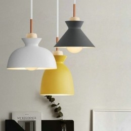 Lampada a sospensione Macaron Nordic Simple Iron Arti Three Lights Fixture